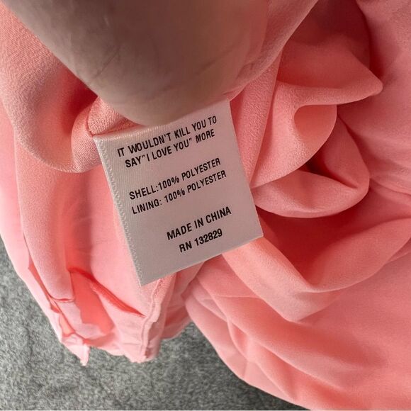 *spots* NWT Revolve x LPA Ruffle Neckline Maxi in Blush | Size L - Picture 12 of 16